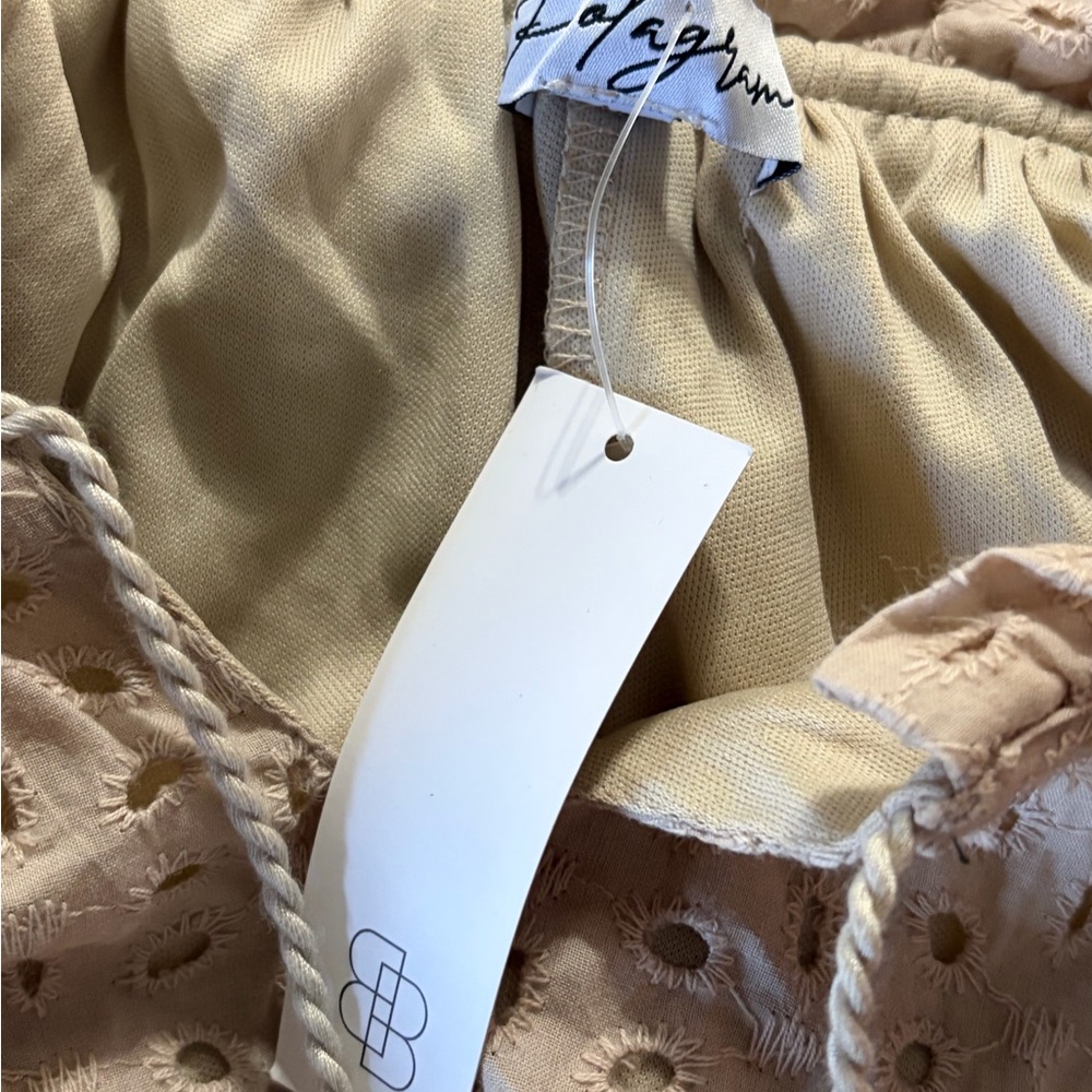 Polagram Beige Eyelet Midi Dress - Picture 7 of 7